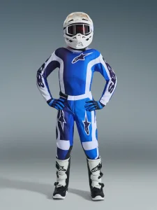 Conjunto Alpinestars Infantil/Juvenil Fluid Portl 26 Azul/Branco